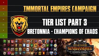 TW: Warhammer 3 Immortal Empires Campaign Tier List Part 3 | Bretonia & Champions of Chaos