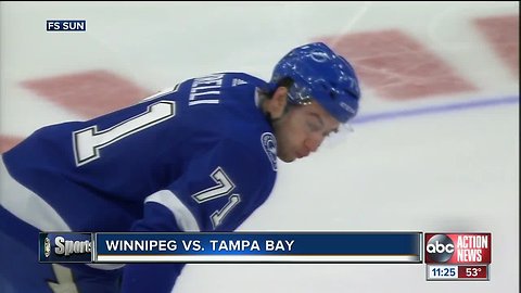 Nikita Kucherov ties Tampa Bay Lightning's single-season points mark in 5-2 win over Winnipeg