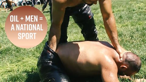 Turkish oil wrestling is a slippery tradition