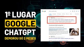 1ª POSIÇÃO DO GOOGLE EM 2 MESES Blog Com ChatGPT