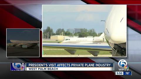 President Trump's visit to Palm Beach County impacts private plane industry