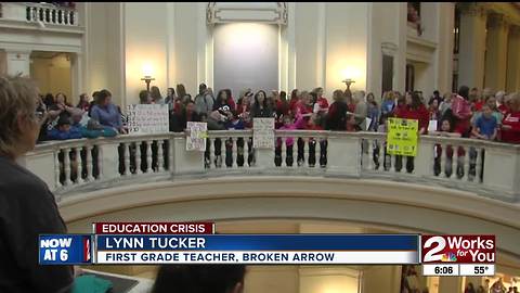 Teacher walkout continues into week two