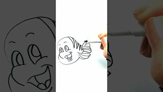 How to Draw and Paint the Flounder and Sebastian from The Little Mermaid