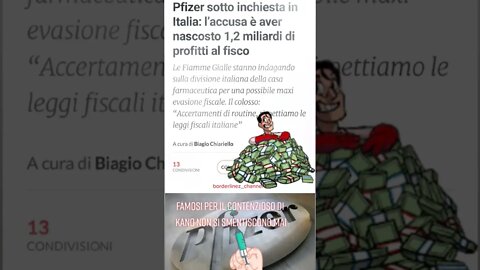 Pfizer Italia indagata per evasione fiscale
