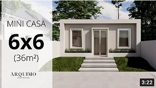 Plano de Casa 6X6 | Tiny House 6x6 | Mini Casa 36 M²| House 36SQM | Small Interior Design Idea