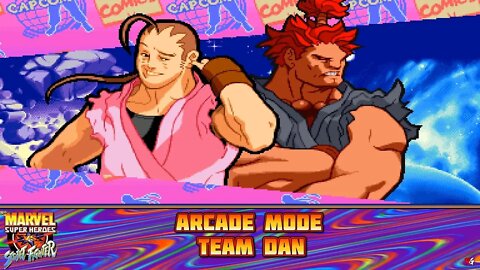 Marvel Super Heroes VS. Street Fighter: Arcade Mode - Team Dan