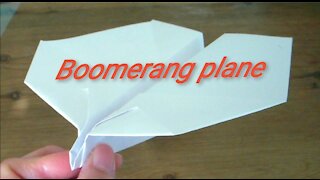 How to make a boomerang plane