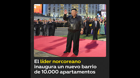 Kim Jong-un celebra con pirotecnia la construcción de nuevas viviendas