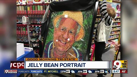 New jelly bean portrait of "Jungle Jim" Bonaminio unveiled