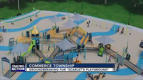 Groundbreaking held for 'Scarlet's Playground' in metro Detroit