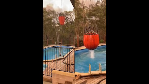 Swimming pool helps fight fires amazing talent for the pilot