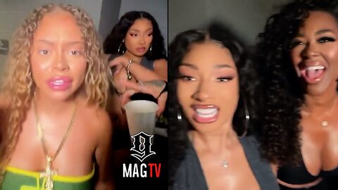 Latto & Glorilla Cut Up Backstage Wit Kenya Moore At Megan Thee Stallion Concert! 💃🏾