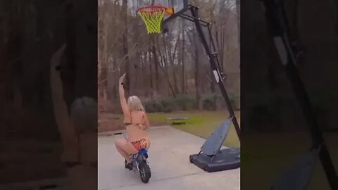 Basketball on Motorcycle FAIL 🤣