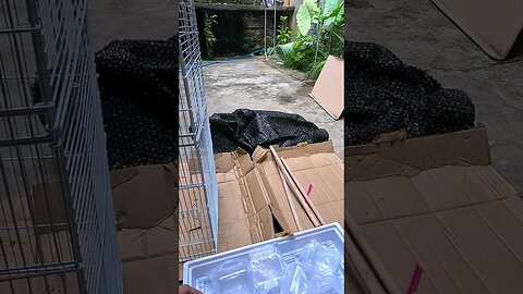 Spacious Bird Cage Unboxing: Complete with Food Containers, Perches, Swing, and Easy-to-Clean Tray!