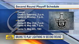 Lightning vs. Bruins second round schedule