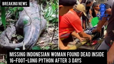 Missing Indonesian woman found dead inside 16-foot-long python after 3 days|Breaking|