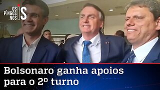 Bolsonaro ganha apoio de Zema, Castro, Garcia e Moro e amplia força para o 2º turno