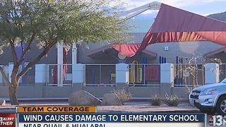 Wind causes damage at elementary school playground