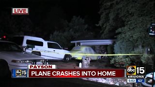 Plane crashes into Payson home