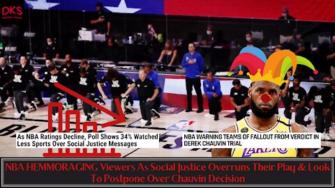 NBA HEMMORAGING Viewers As Social Justice Overruns Their Play & To Postpone Over Chauvin Decision