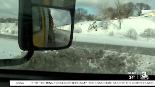 Snow plow drivers deal with the aftermath of storm
