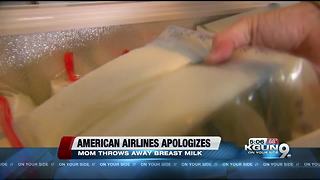 Airlines apologizes to mom forced to throw away breast milk