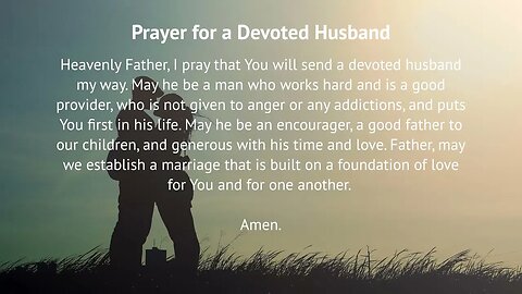 Prayer for a Devoted Husband (Prayer for Love)