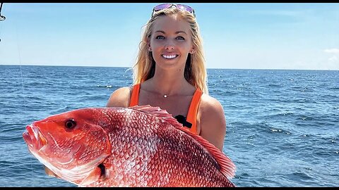 Family Fishing Trip Catching Trophy Red Snapper off the Alabama Coast