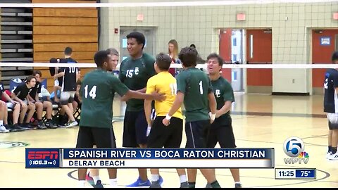 spanish River vs Boca Christian boys volleyball 4/18