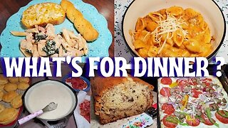 WHAT'S FOR DINNER ? 4 EASY & DELICIOUS WEEKNIGHT MEALS | CREAMY TUSCAN CHICKEN PASTA | BANANA BREAD