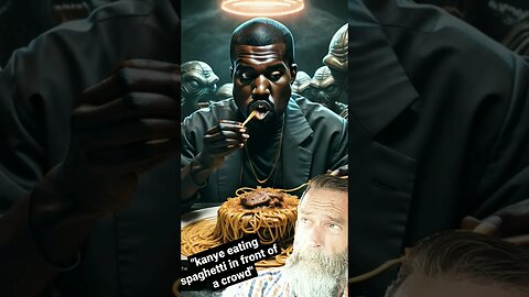 generative AI Kanye West eating spaghetti in front of aliens #mister8 #artificialintelligence #ai