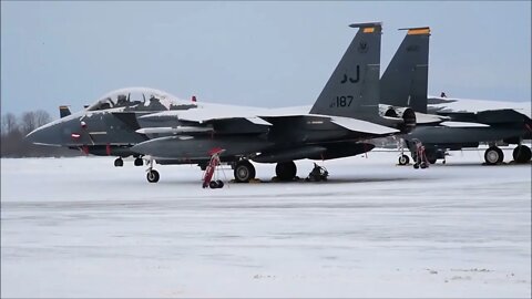 F-15E Strike Eagles Takeoff and Landing from Estonia