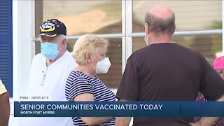 Senior communities vaccinated today in Southwest Florida