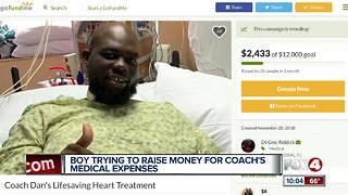 Boy wants to raise money for coach's medical expenses