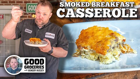 Smoked Breakfast Casserole in the Pellet Grill Griddle Combo