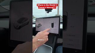 Where's the Tesla Model 3 Owner's Manual?? - Learn More About Your Tesla Model 3 in the Car! #shorts
