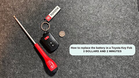 Toyota Key Fob Battery Replacement #easy
