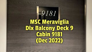MSC Meraviglia Deluxe Balcony Cabin Tour - Cabin# 9181 - 2022 / 2023 #mscmeraviglia