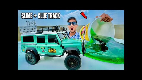 RC New Land Rover Defender Vs Slime Glue Track - Chatpat toy TV