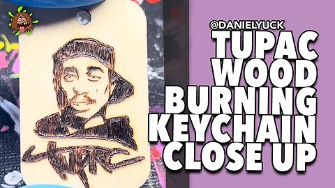 Tupac Wood Burning Close Up