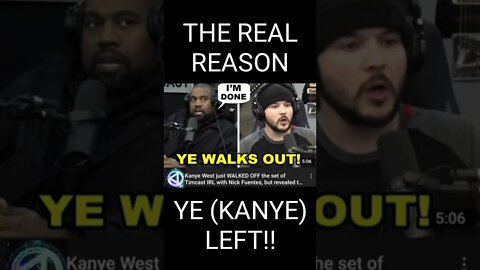 THE REAL REASON YE (KANYE) LEFT DURING TIMCAST INTERVIEW