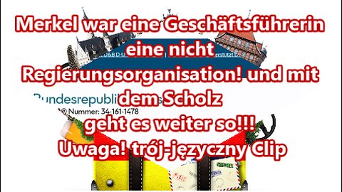 Merkel war eine- Geschäftsführerin Uwaga! trój-języczny