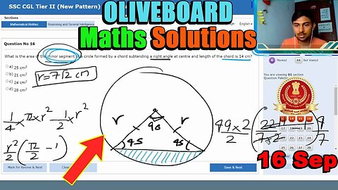 83/90🔥 Maths Solutions SSC CGL Tier 2 Oliveboard 16 Sep | MEWS Maths #ssc #oliveboard #cgl2023