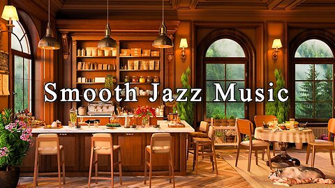 Cozy Coffee Shop Ambience & Summer Jazz Music for Stress relief ☕ Relaxing Jazz Instrumental Music