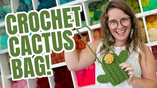 Cactus Bag Crochet Pattern- Free Crochet Cactus Purse Pattern For Beginners