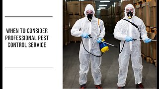 When To Consider Professional Pest Control Service