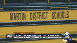 Martin County students head back to class for first day