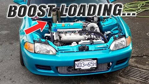 There's a Problem with Packing a Turbo K20 into an EG Civic Hatch.