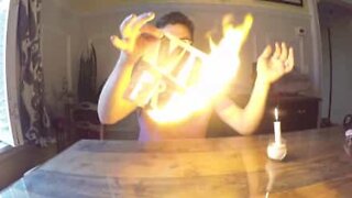 A magic trick with just a piece of paper and a candle