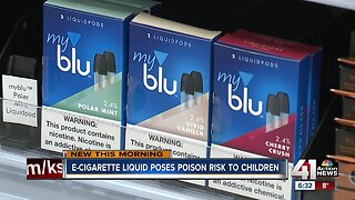 E-cigarette liquid poses poison risk to children